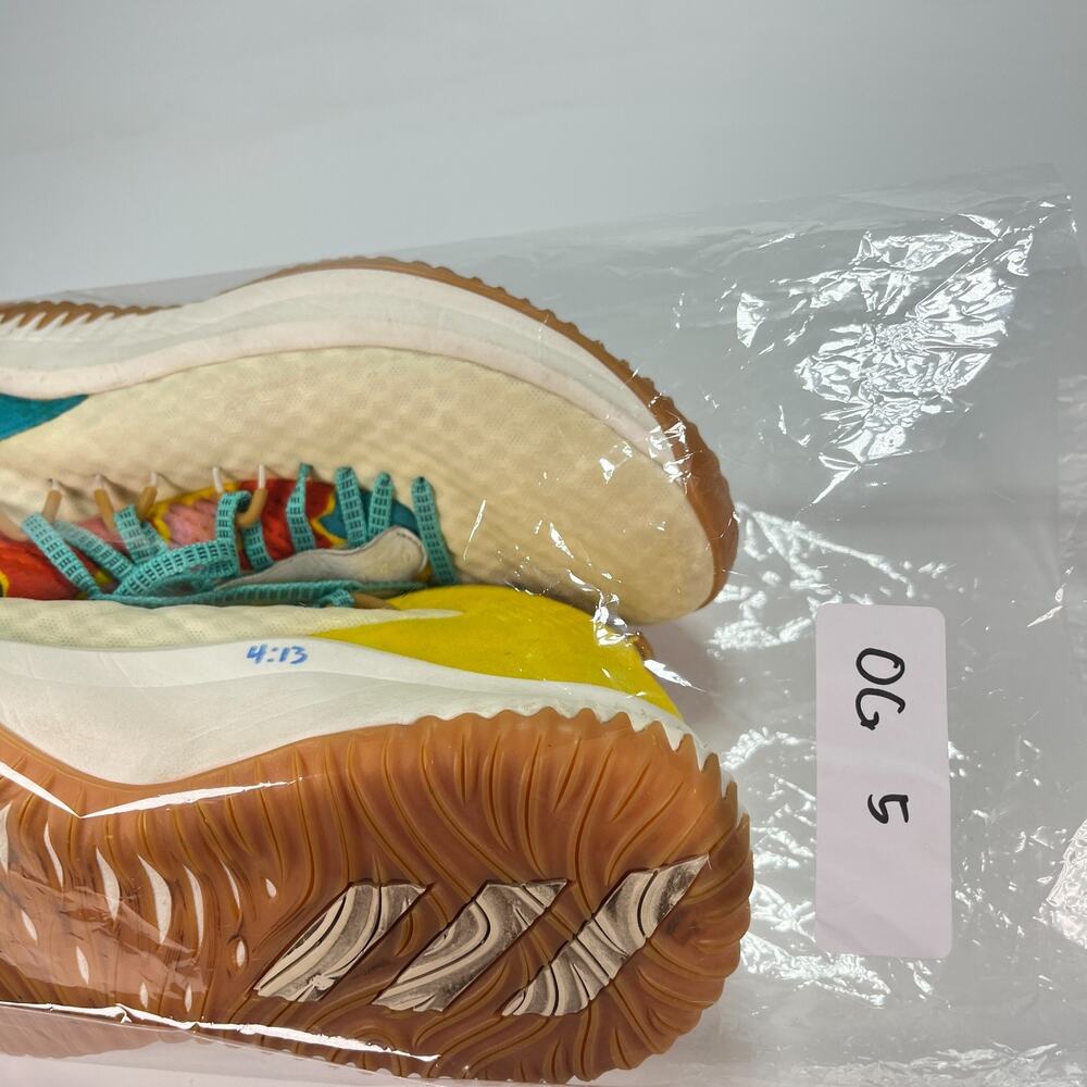 adidas Dame 4 Un-Dyed Multi Mid Top Casual Sneakers Shoes BY4496 Men's Size 9.5 - Picture 11 of 11